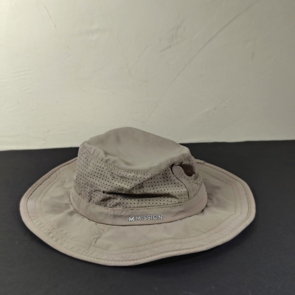 Mission Cooling Bucket Hat Unisex OSFM Tan Polyester Mesh Sun Protection Hat